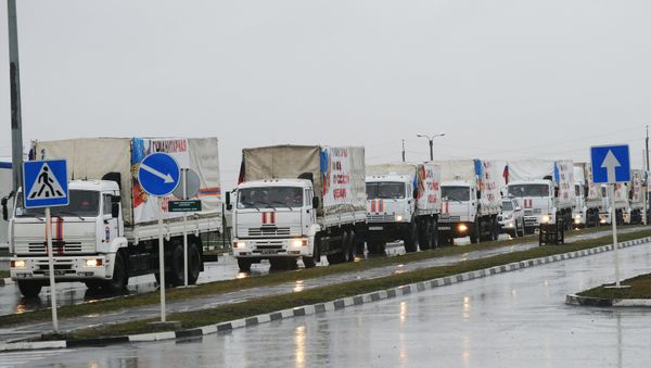 Russia sends 23rd humanitarian aid convoy to Donbas Russia sends 23rd humanitarian aid convoy to Donbas - Sputnik International
