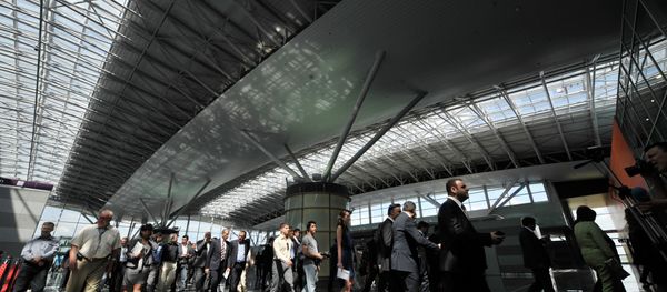 A Vietnamese national has been detained in Kiev following an attempt to board a plane headed for Moscow with a radioactive clock in his luggage, Ukrainian border security services have reported. Photo: Visitors walk in Terminal D of Boryspil International airport in Kiev. Archive photo. A Vietnamese national has been detained in Kiev following an attempt to board a plane headed for Moscow with a radioactive clock in his luggage, Ukrainian border security services have reported. Photo: Visitors walk in Terminal D of Boryspil International airport in Kiev. Archive photo. - Sputnik International