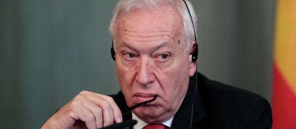 Spanish Foreign Minister Jose Manuel Garcia-Margallo listens to a question during a joint press conference with Russian Foreign Minister Sergey Lavrov in Moscow - Sputnik International