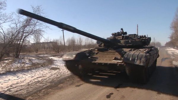 Ukrainian self-proclaimed Donetsk People’s Republic is prepared to withdraw tanks and weapons with 100-millimeter caliber or less from the contact line. File photo Ukrainian self-proclaimed Donetsk People’s Republic is prepared to withdraw tanks and weapons with 100-millimeter caliber or less from the contact line. File photo - Sputnik International