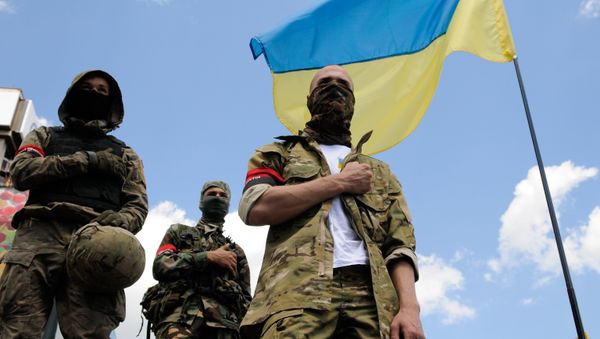 Supporters of the Right Sector radical movement - Sputnik International