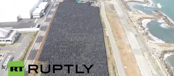 Japan: Drone captures TONNES of nuclear waste being stored at Fukushima Japan: Drone captures TONNES of nuclear waste being stored at Fukushima - Sputnik International