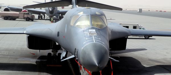 In this photo taken Monday, March 9, 2015, a B-1 bomber is seen at the al-Udeid Air Base in Doha, Qatar. The base is the regional nerve center for the air war against the militants who have taken over nearly a third of Iraq and Syria. - Sputnik International