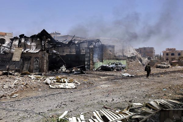 Aftermath of coalition airstrikes on Yemen Aftermath of coalition airstrikes on Yemen - Sputnik International
