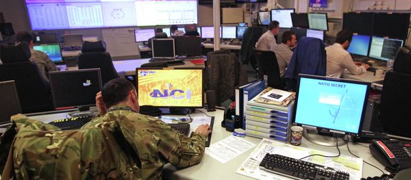 Staff operate at the NATO Computer Incident Response Capability (NCIRC) technical center, at NATO's military headquarters SHAPE in Mons, southwestern Belgium, Tuesday, Dec. 10, 2013. The NCIRC protects NATO systems and information from any form of attack and from deliberate or accidental exposure. - Sputnik International