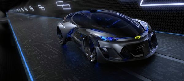 The Chevy FNR self-driving concept car, unveiled this week at the Shanghai auto show, has car fanatics swooning over its sleep design, dragonfly doors and eye-scanning door locks. - Sputnik International