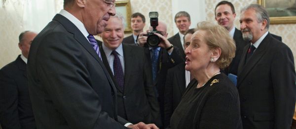 Russian Foreign Minister Sergei Lavrov meets with Madeleine Albright - Sputnik International