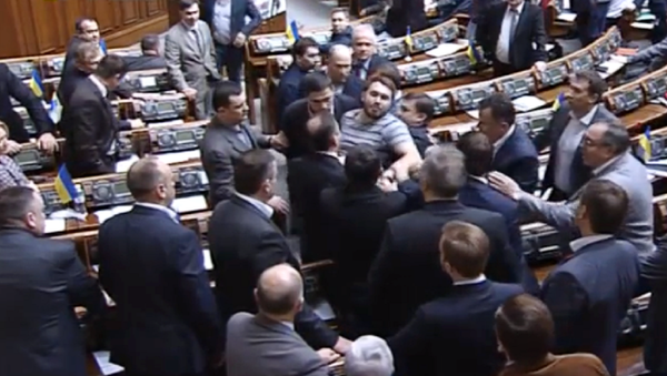 Scuffle in Rada - Sputnik International