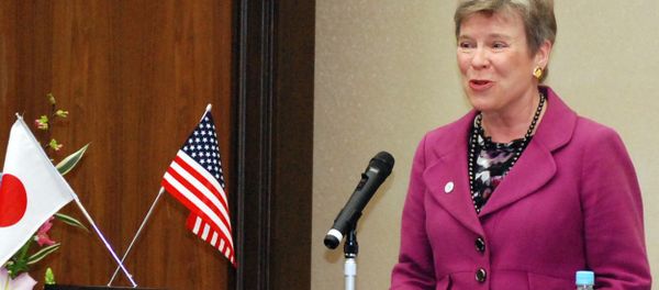 US Under Secretary of State for Arms Control and International Security Rose Gottemoeller delivers a speech at the University of Hiroshima in Higashihiroshima city, western Japan on April 12, 2014 US Under Secretary of State for Arms Control and International Security Rose Gottemoeller delivers a speech at the University of Hiroshima in Higashihiroshima city, western Japan on April 12, 2014 - Sputnik International