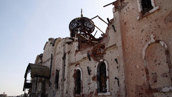 The temples in Donetsk destroyed during military operations The temples in Donetsk destroyed during military operations - Sputnik International