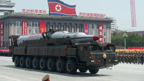 A North Korean Taepodong-class missile is displayed during a military parade past Kim Il-Sung square marking the 60th anniversary of the Korean war armistice in Pyongyang on July 27, 2013 - Sputnik International