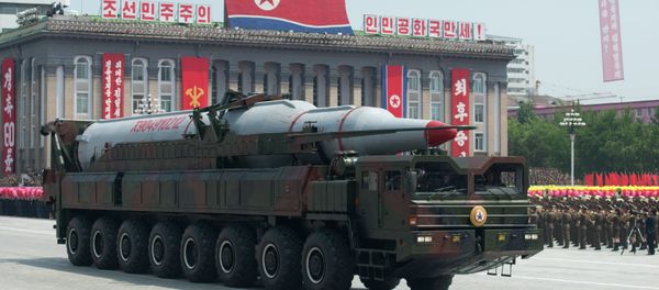 A North Korean Taepodong-class missile is displayed during a military parade past Kim Il-Sung square marking the 60th anniversary of the Korean war armistice in Pyongyang on July 27, 2013 A North Korean Taepodong-class missile is displayed during a military parade past Kim Il-Sung square marking the 60th anniversary of the Korean war armistice in Pyongyang on July 27, 2013 - Sputnik International