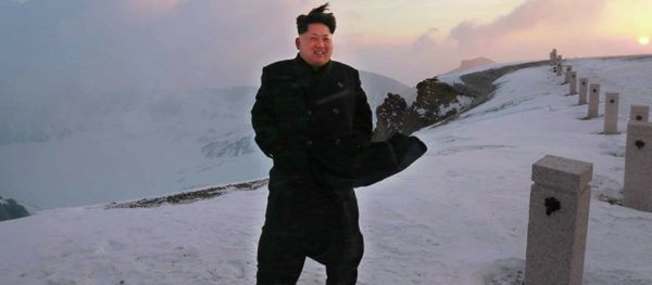 North Korean leader Kim Jong-Un on a snow-covered top of Mount Paektu in North Korea North Korean leader Kim Jong-Un on a snow-covered top of Mount Paektu in North Korea - Sputnik International