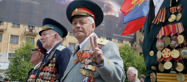 Former Soviet Union army veterans march during a Victory Day celebration, which commemorates the 1945 defeat of Nazi Germany, in the center of Kharkiv, Ukraine, Friday, May 9, 2014 Former Soviet Union army veterans march during a Victory Day celebration, which commemorates the 1945 defeat of Nazi Germany, in the center of Kharkiv, Ukraine, Friday, May 9, 2014 - Sputnik International