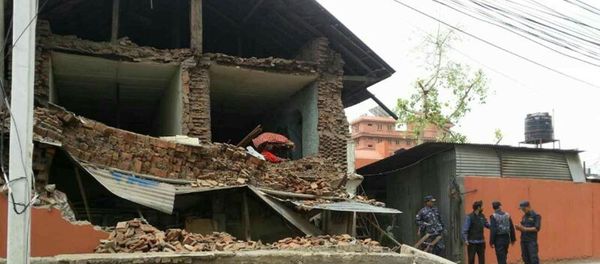 Collapsed building is seen in Nepal's capital Kathmandu Collapsed building is seen in Nepal's capital Kathmandu - Sputnik International