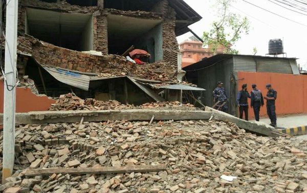 Collapsed building is seen in Nepal's capital Kathmandu Collapsed building is seen in Nepal's capital Kathmandu - Sputnik International