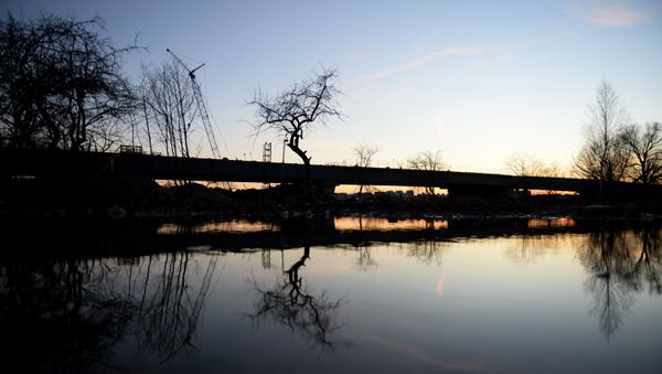 Third bridge across Volkhov river under construction in Veliky Novgorod - Sputnik International