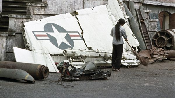 Fragments of warplane, which was downed over Hanoi Fragments of warplane, which was downed over Hanoi - Sputnik International