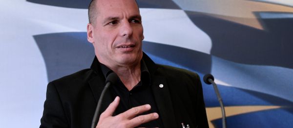 Greek Finance Minister Yianis Varoufakis briefs the media after his meeting with Swiss Deputy Minister for International Financial Affairs Jacques de Watteville in Athens on April 28, 2015 Greek Finance Minister Yianis Varoufakis briefs the media after his meeting with Swiss Deputy Minister for International Financial Affairs Jacques de Watteville in Athens on April 28, 2015 - Sputnik International