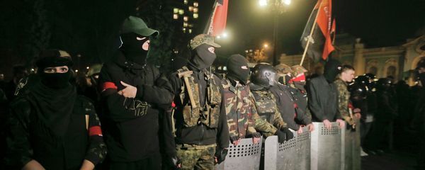 Members of the right wing ultra nationalist Right Sector group Members of the right wing ultra nationalist Right Sector group - Sputnik International
