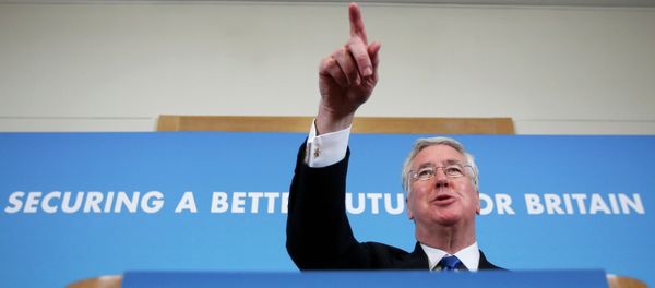 Britain's Defense Minsiter Michael Fallon of the ruling Conservative Party makes a speech in London, April 9, 2015 - Sputnik International