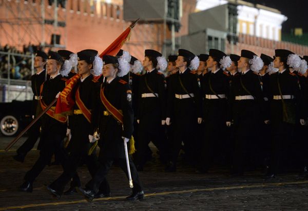 Servicemen during the rehearsal of the Victory Day Parade on Moscow's Red Square - Sputnik International