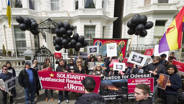 Rally in commemoration of Odessa victims in London Rally in commemoration of Odessa victims in London - Sputnik International