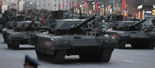 Armata T-14 during the rehearsal of the Victory Day military parade in Moscow Armata T-14 during the rehearsal of the Victory Day military parade in Moscow - Sputnik International