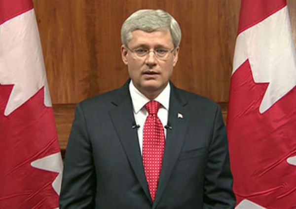 Canada Prime Minister Stephen Harper speaks during a televised address to the nation after October 22nd Ottawa attack. Canada Prime Minister Stephen Harper speaks during a televised address to the nation after October 22nd Ottawa attack. - Sputnik International