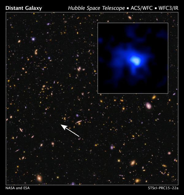 EGS-zs8-1, as photographed by Hubble EGS-zs8-1, as photographed by Hubble - Sputnik International
