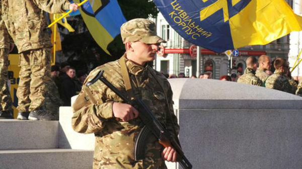 The event honoring the first anniversary of formation of the regiment Azov in Kharkiv The event honoring the first anniversary of formation of the regiment Azov in Kharkiv - Sputnik International