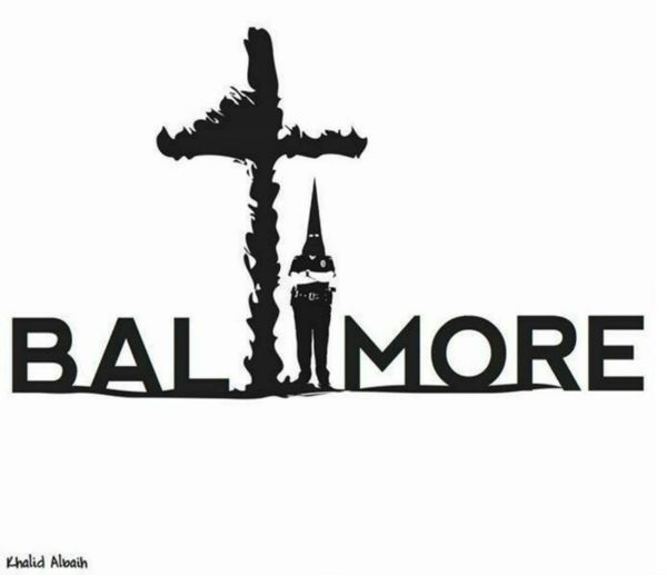 Khalid Albaih's cartoon on Baltimore following the death of Freddie Gray.  - Sputnik International