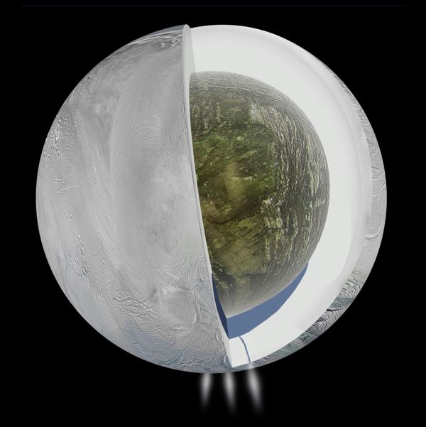 This illustration shows the possible interior of the Saturn moon Enceladus. - Sputnik International