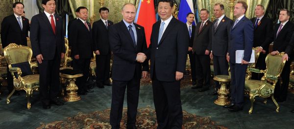 President Vladimir Putin meets with Chinese President Xi Jinping - Sputnik International