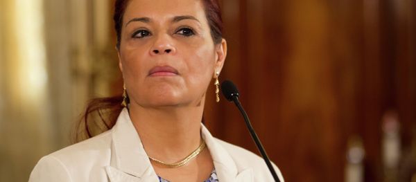 Guatemala's Vice President Roxana Baldetti listens to a question from journalists during a press conference at the presidential house in Guatemala City. Guatemala's Vice President Roxana Baldetti listens to a question from journalists during a press conference at the presidential house in Guatemala City. - Sputnik International