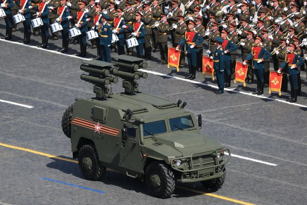 A Tigr infantry mobility vehicle, this one armed with the Kornet-D anti-tank guided missile system. - Sputnik International