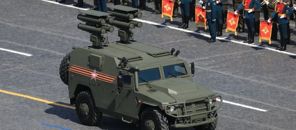 A Tigr armored SUV with the Kornet-D anti-tank guided missile system A Tigr armored SUV with the Kornet-D anti-tank guided missile system - Sputnik International