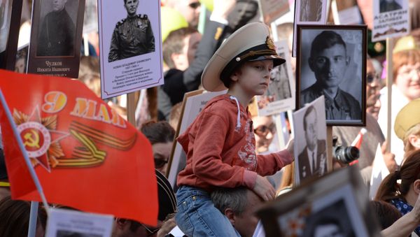 March of Immortal Regiment Moscow regional patriotic public organization on Red Square - Sputnik International