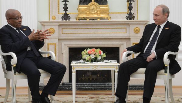 Russian President Vladimir Putin meets with President of South Africa Jacob Zuma - Sputnik International