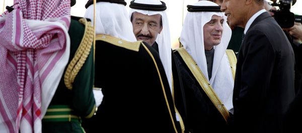 In this Tuesday, Jan. 27, 2015 file photo, President Barack Obama is greeted by new Saudi King Salman bin Abdul Aziz. In this Tuesday, Jan. 27, 2015 file photo, President Barack Obama is greeted by new Saudi King Salman bin Abdul Aziz. - Sputnik International