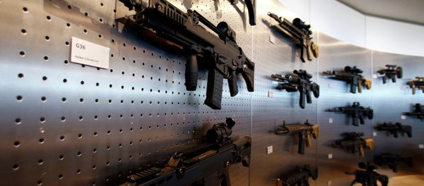HK G 36 guns are pictured at a show room of arms manufacturer Heckler & Koch 's company headquarters in Oberndorf, Germany. - Sputnik International