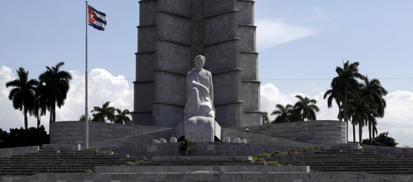 A car drives past the memorial monument of Cuban Independence hero Jose Marti in Havana's Revolution Square A car drives past the memorial monument of Cuban Independence hero Jose Marti in Havana's Revolution Square - Sputnik International