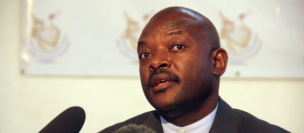 Burundian President Pierre Nkurunziza speaks to the media after he registered to run for a third five-year term in office, in the capital Bujumbura Burundian President Pierre Nkurunziza speaks to the media after he registered to run for a third five-year term in office, in the capital Bujumbura - Sputnik International