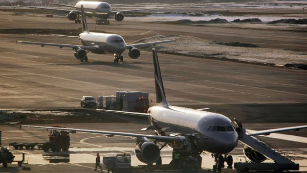 Airbus-319, Airbus-320 and Boeing-767 at Sheremetyevo airport - Sputnik International