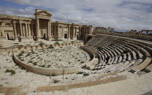 A file picture taken on March 14, 2014 shows a partial view of the theatre at the ancient oasis city of Palmyra, 215 kilometres northeast of Damascus. Islamic State group fighters advanced to the gates of ancient Palmyra on May 14, 2015 - Sputnik International