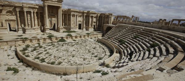 A file picture taken on March 14, 2014 shows a partial view of the theatre at the ancient oasis city of Palmyra, 215 kilometres northeast of Damascus. Islamic State group fighters advanced to the gates of ancient Palmyra on May 14, 2015 A file picture taken on March 14, 2014 shows a partial view of the theatre at the ancient oasis city of Palmyra, 215 kilometres northeast of Damascus. Islamic State group fighters advanced to the gates of ancient Palmyra on May 14, 2015 - Sputnik International