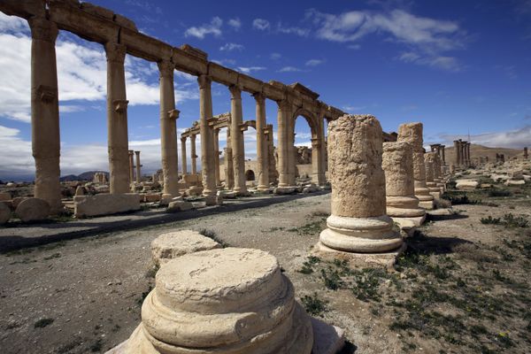 A file picture taken on March 14, 2014 shows a partial view of the ancient oasis city of Palmyra, 215 kilometres northeast of Damascus. Islamic State group fighters advanced to the gates of ancient Palmyra on May 14, 2015 - Sputnik International