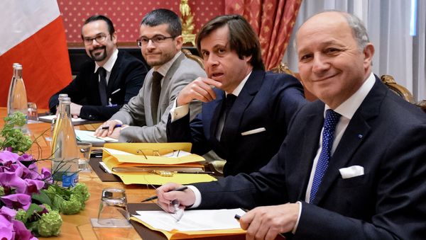 The director-general for political and security affairs at the French Foreign Ministry, Nicolas de Riviere (2nd R) The director-general for political and security affairs at the French Foreign Ministry, Nicolas de Riviere (2nd R) - Sputnik International