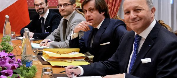 The director-general for political and security affairs at the French Foreign Ministry, Nicolas de Riviere (2nd R) The director-general for political and security affairs at the French Foreign Ministry, Nicolas de Riviere (2nd R) - Sputnik International