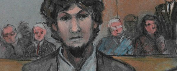 Boston Marathon bomber Dzhokhar Tsarnaev is shown in a courtroom sketch after he is sentenced at the federal courthouse in Boston, Massachusetts May 15, 2015 - Sputnik International